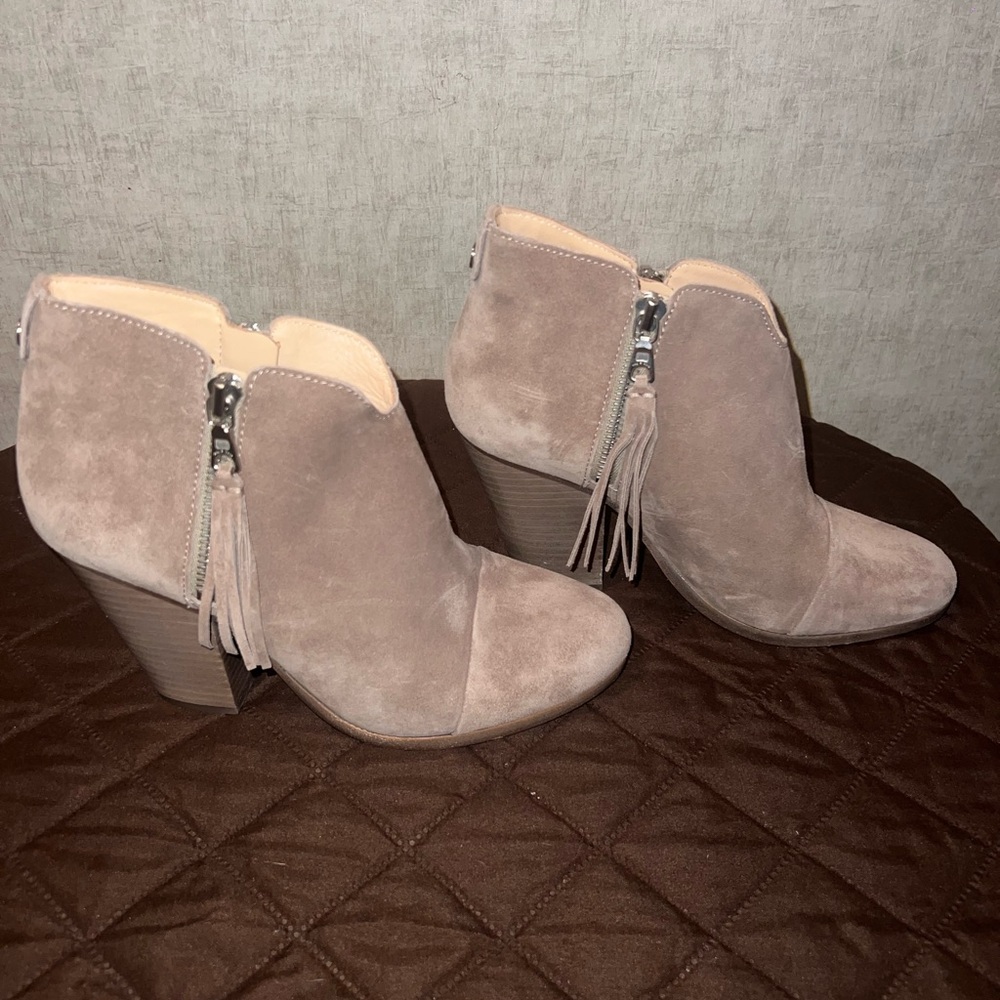 Rag & Bone Margot Fringe Stone Suede Bootie